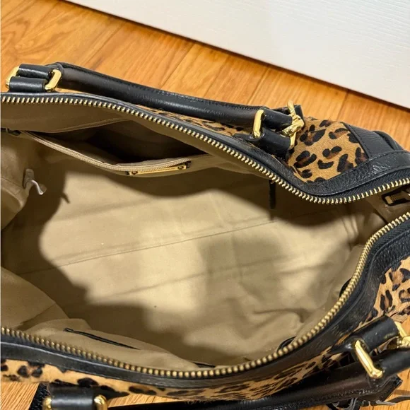 Banana Republic Leopard Print Leather Handbag - Picture 4 of 5